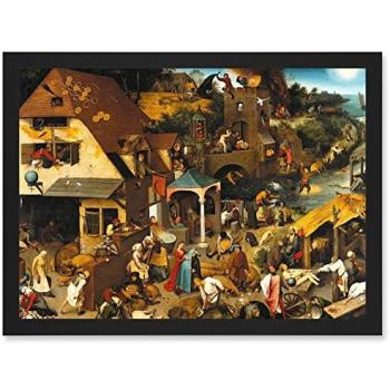 Artery8 Noir: 1559 Bosch & Bruegel Framed Print, A4 Size