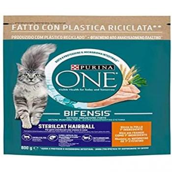 PURINA ONE Gatto Sterilised Hairball Pollo e Cereali 800G