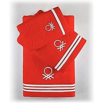 United Colors Red 100% Cotton Towel Set of 3