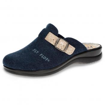 Flyflot 861798 Damen Hausschuh, blau/beige, 36