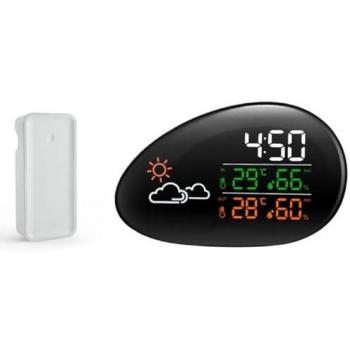 Station météo ProDesign Akor Noir Capteurs Intérieur et Extérieur Alarmé