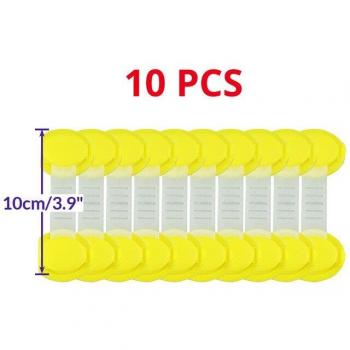 Système de verrouillage en plastique pour enfants, 10 pièces, style long, armoires et tiroirs