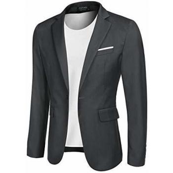 Herrenmodernes Blazer, Grau, Slim Fit – MaxModa