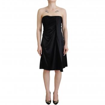 Dolce & Gabbana Mini Shift Gown, Black Silk, XS
