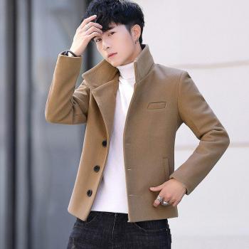 Stylish Men's Short Wool Blend Jacket