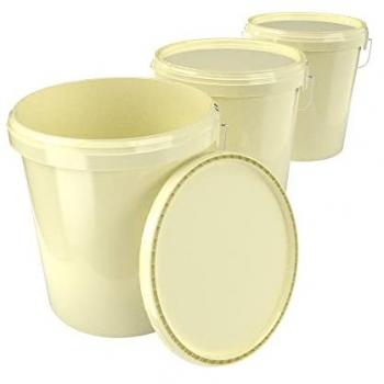 FIXEDBYU 3er Set Eimer mit Deckel, 15,9 l