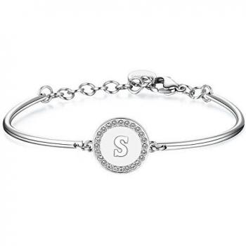 Bracciale brosway bhk142 in acciaio con swarovski lettera s collezione chakra
