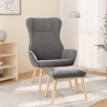 Relax Comfort: Sillón + Taburete Gris Oscuro
