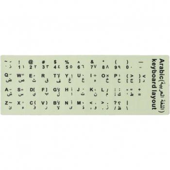 Pegatinas de teclado con letras y botones fluorescentes en inglés
