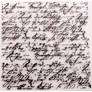 Square Handwritten English 3D Embossing Folder for DIY Projects (15cm x 15cm)