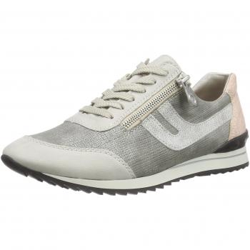 Rieker 56811 Sneakers für Damen, Ice/Shark/White-Silver/Rose