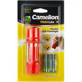 Camelion TRAVLite LED lampe de poche, nkl. 3 x AAA piles, vert NEUF