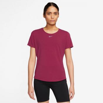 Nike DRI-FIT UV ONE LUXE Damenoberteil Kurzarm in Noble Red/Reflective Silver