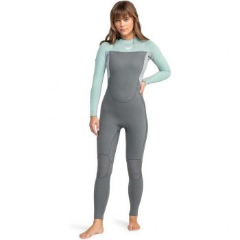 Roxy Performance 4/3mm Combinaison Plongée Femme Gris Bleu