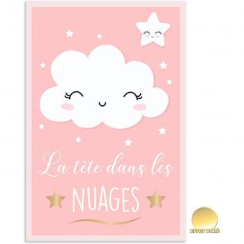 Kindermalerei: Les Trésors De Lily A0716 – 30 cm × 20 cm „Head in the Clouds“ rosa