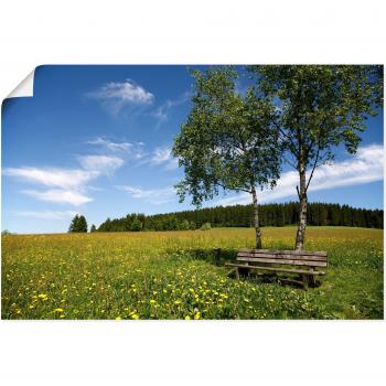 Bank im Dolden-Dschungel – Artland Canvas