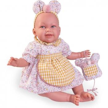 Muñeca mi primer Reborn Martina ratoncita con guardadientes y libro de familia 52 cm