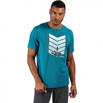 Regatta Breezezeze T-Shirt, Herren, leicht, Baumwolle, Olympic Teal, M