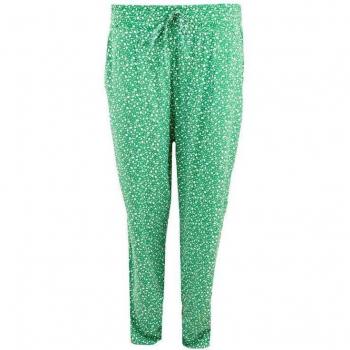 Pantaloni fluidi MANOUKIAN S verde e bianco donna