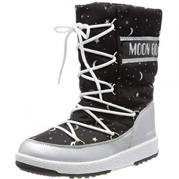 Moon-boot Jr Fille Quilted Universe WP, Bottes de Neige, Noir, 27 EU
