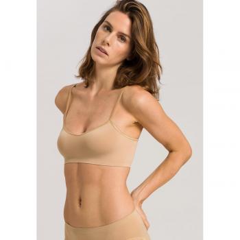 Mikrofaser-Crop Top „Touch Feeling“ – nahtlos, Beige, L