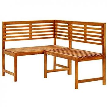 Banc d'angle de jardin 140 cm Bois solide d'acacia 312422