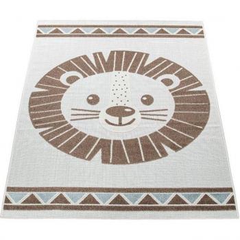 Tappeto Ragazzi Ragazze Gioco 3D Felino Beige 120x160 cm