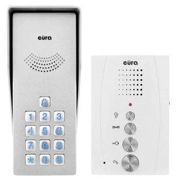 Citofono Eura ADP‑38A3 ENTRA Bianco Cab. Cripto