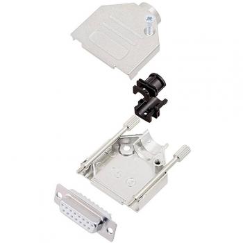 Encitech 15-Pin D-SUB Connector 180° Solder Bucket Set