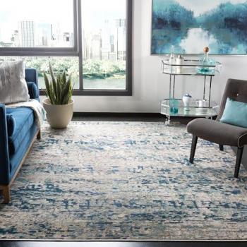 Tapis Safavieh 244 cm x 305 cm Gris/Bleu