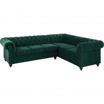 Samtoptik Ecksofa »Duc« mit changierender Optik