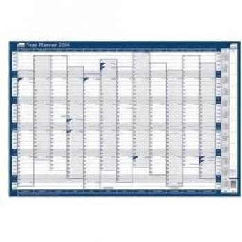 Sasco Vertical Year Planner 2024 with Weekly View and Tear-off Pages
