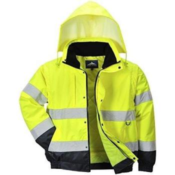 Oxford Weave 300D Class 3 Hi Vis 2-in-1 Jacket, Yellow, 2XL