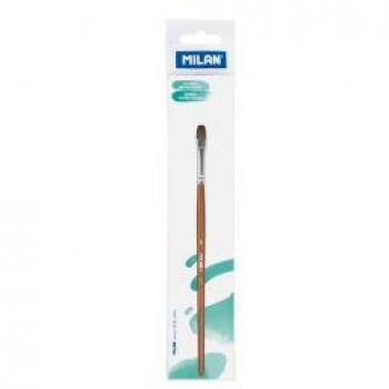 Pincel escolar plano serie 121 nº 8 en estuche con colgador