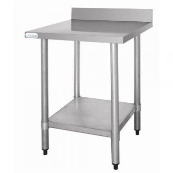 Vogue Commercial Stainless Steel Prep Table with Upstand 960x600x600mm