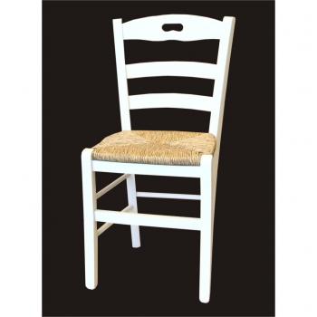 Paglia Lory Sedia Laccata Bianco Gialle