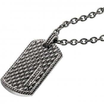 Collar de estilo reptil en acero gris