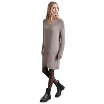 STREET ONE Unifarbenes Strickkleid für Damen