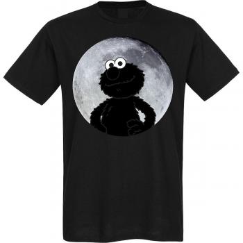 Sesame Street Elmo Moon Night Tee Black Size M-5XL for Men