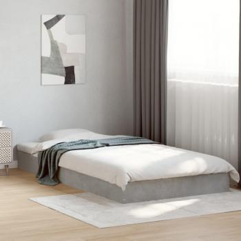 Estructura de cama madera de ingeniería gris hormigón 100x200cm Vidaxl