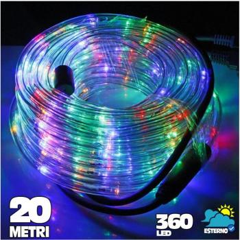 Traesio Light 360 Multicolor Tubo LED 20 m Outdoor con Controlador