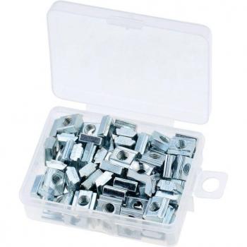 Tuercas ranuradas T galvanizadas para perfiles de aluminio M3, M4, M5