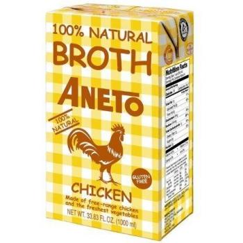 Caldo de pollo aneto brick 1L pack 4 unidades (total 4L)