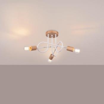 Sollux 3-Light White Semi Flush Ceiling Lamp