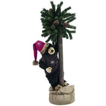 Euro Palms Weihnachtsbär mit Tanne, 105cm