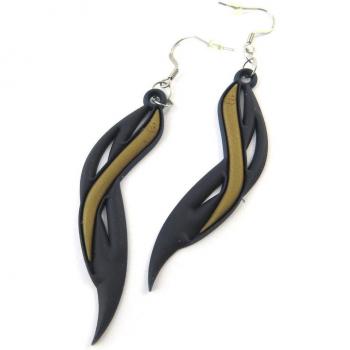 Naval Gold Batucada Earrings by Les Trésors De Lily
