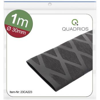 Gaine thermorétractable noire 30 mm 15 mm