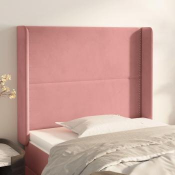 VidaXL Samt Kopfteil mit Ohren 93x16x118/128 cm