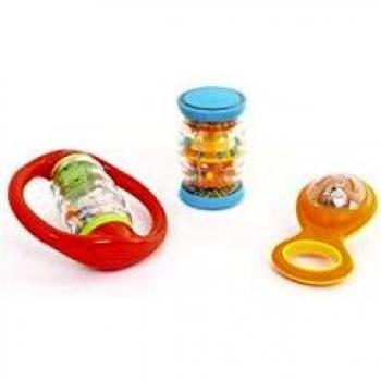 Juego de 3 sonajeros multicolores