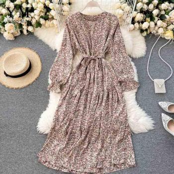 Fête Élégante Robe Ample à Motifs Fleuristes